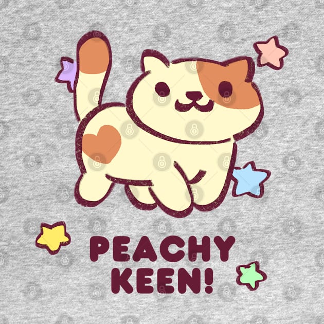 kitty collector rare cat peaches with starry sparkles being peachy keen by mudwizard